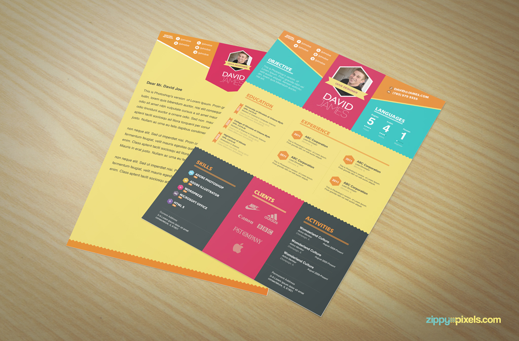 download professional resume template for designers