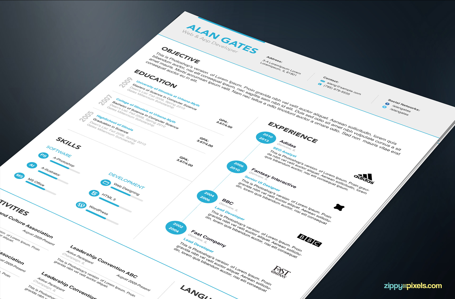 Professional Resume & Cover Letter Template â€“ MS Word & PSD Formats
