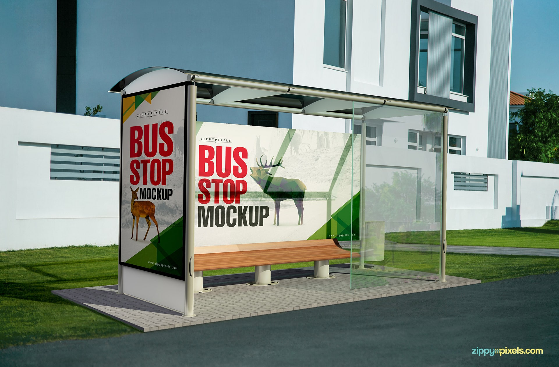 Spectacular Bus Stop Mockups and Roadside Poster Mockups ...