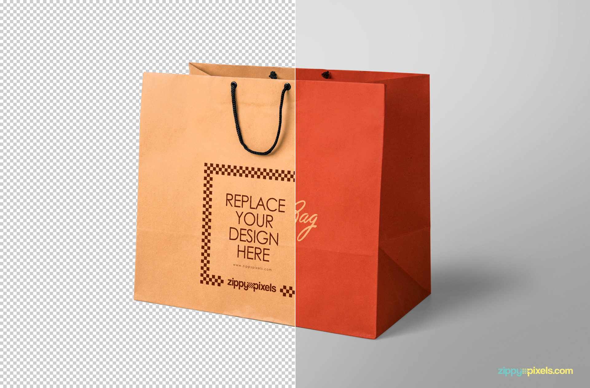 Free Shopping Bag Mockup | ZippyPixels