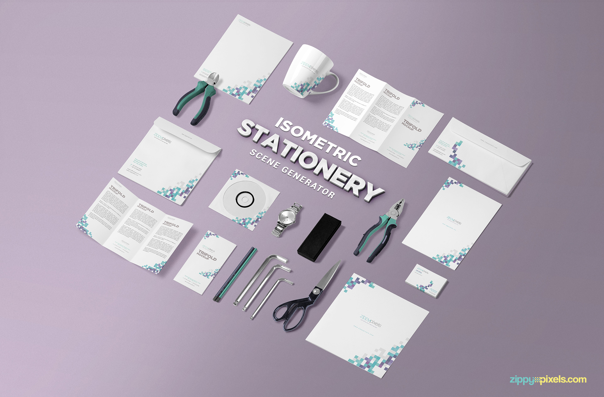 Free Stationery Mockup Scene Generator Zippypixels