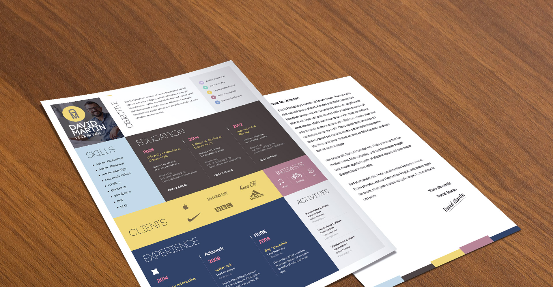 Simple and Colorful Resume