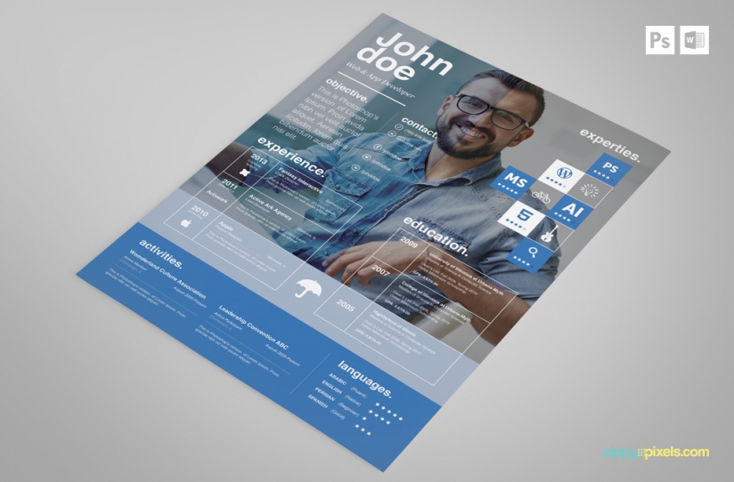 96 Resume Templates Psd Free Download