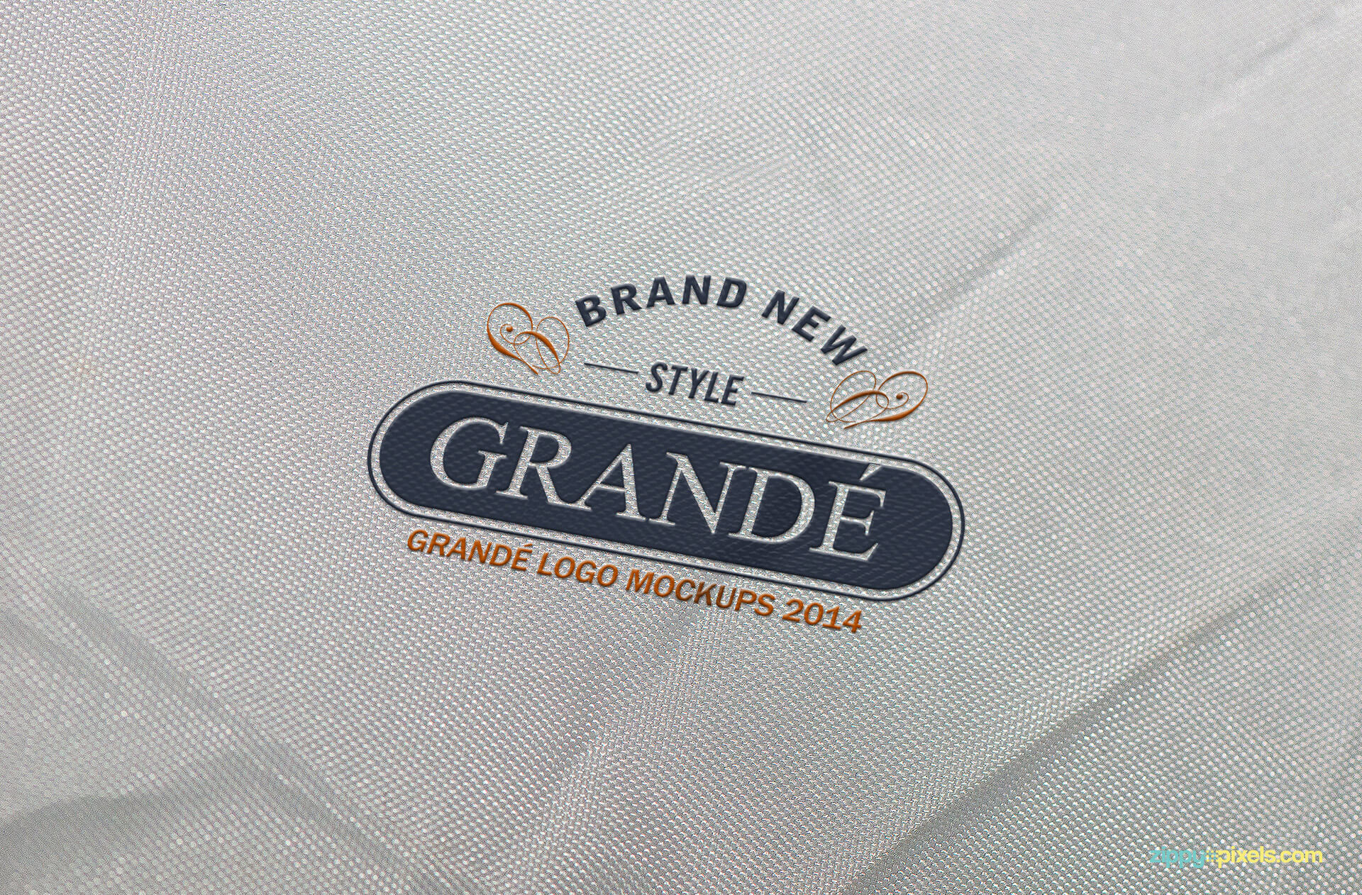 Logo Mockup of Rubber Print on Wrinkled Fabric