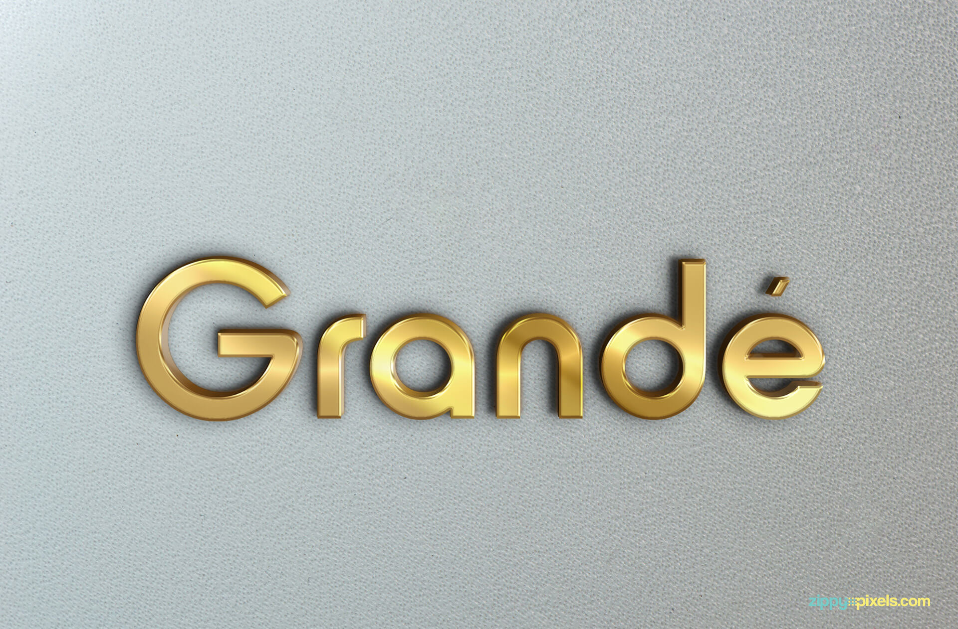 gold 3d logo mockup