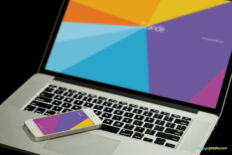 iPhone on MacBook Mockup Sleek Tech Display