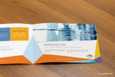 bi-fold brochure mock up