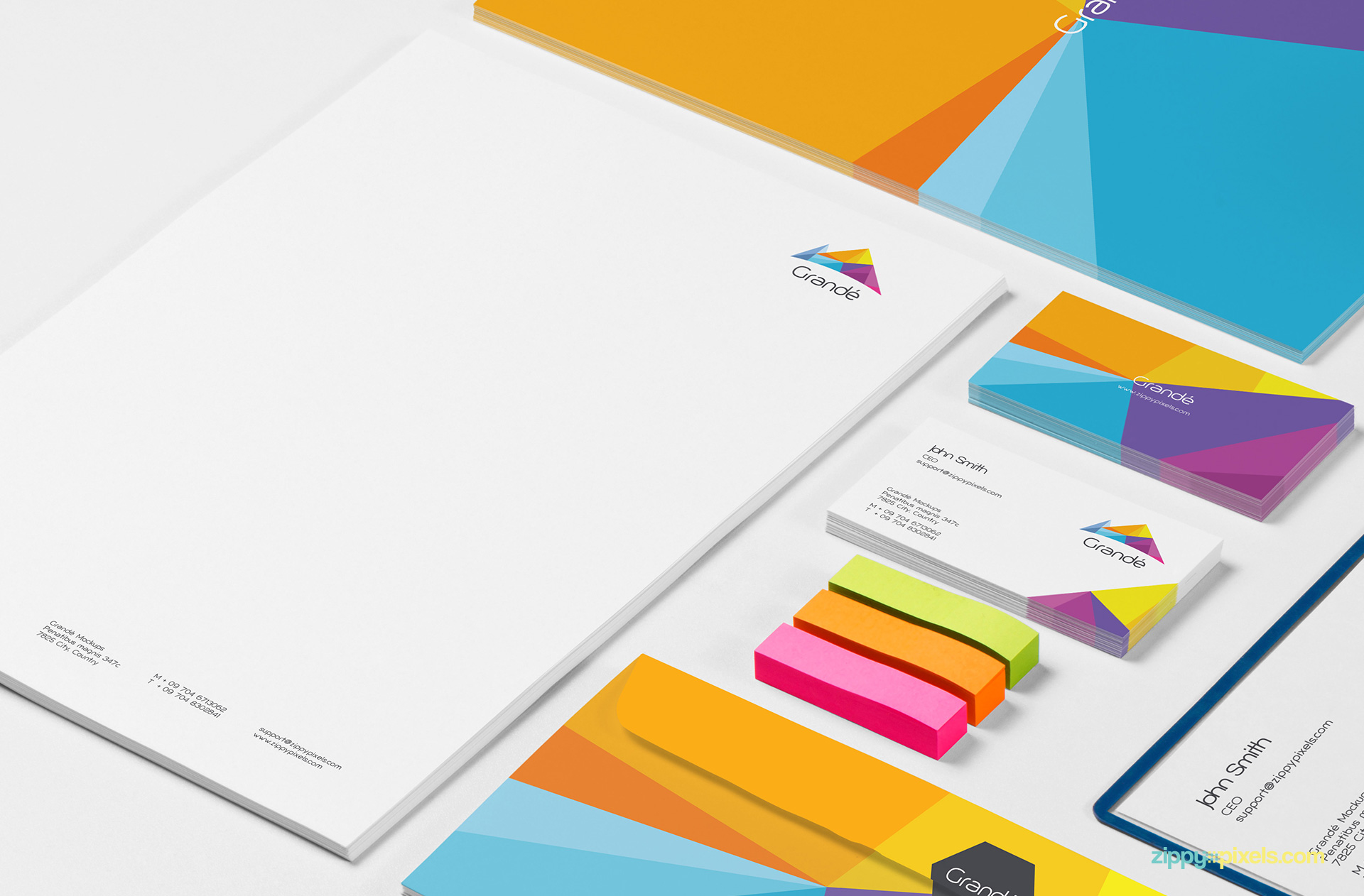 Download Free 8 Photorealistic Stationery Psd Mockups Zippypixels