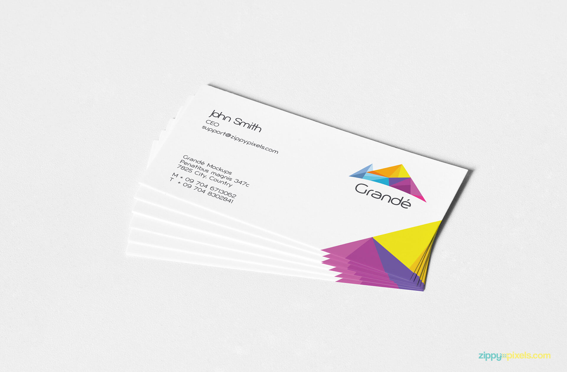 Branding Mockup of Business Card Stack