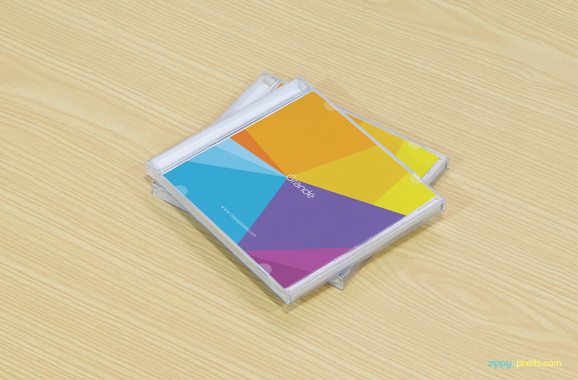 Stationery Branding Mockup of 2 CD Covers