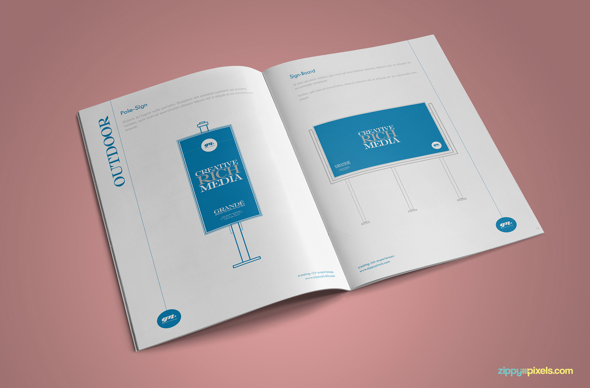 Clean Brand Book Template for Corprate Identity - Outdoor Advertising