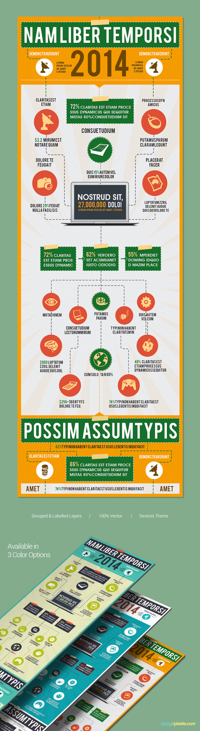 Flowchart-Infographics-psd-template-presentation