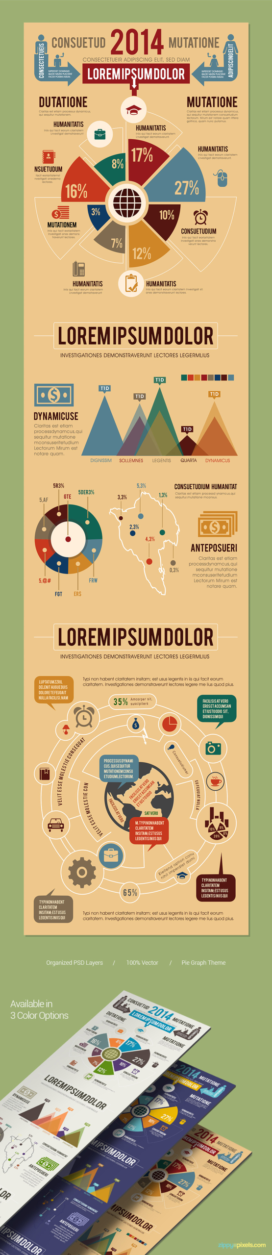 Infographics-template-graphs-charts-vectors-presentation