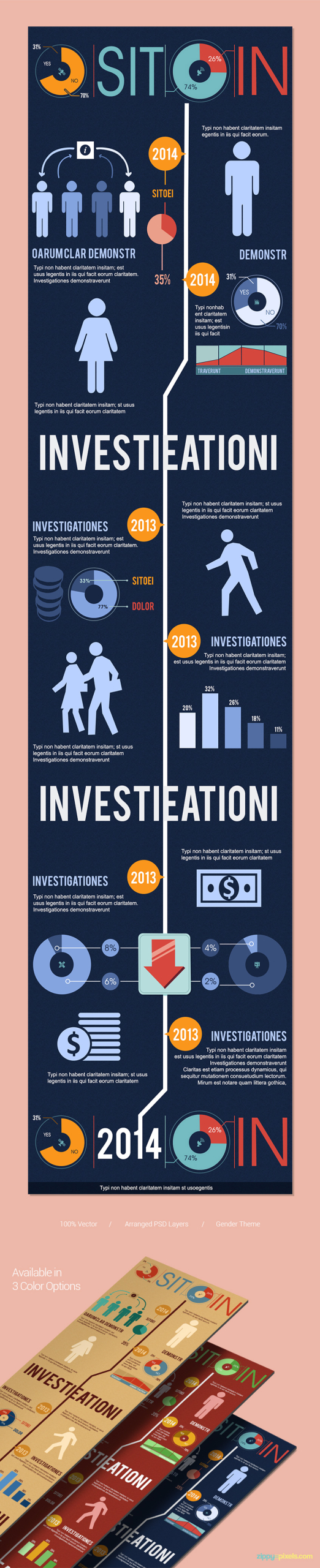 Minimal-design-infographics-template-timeline-presentation