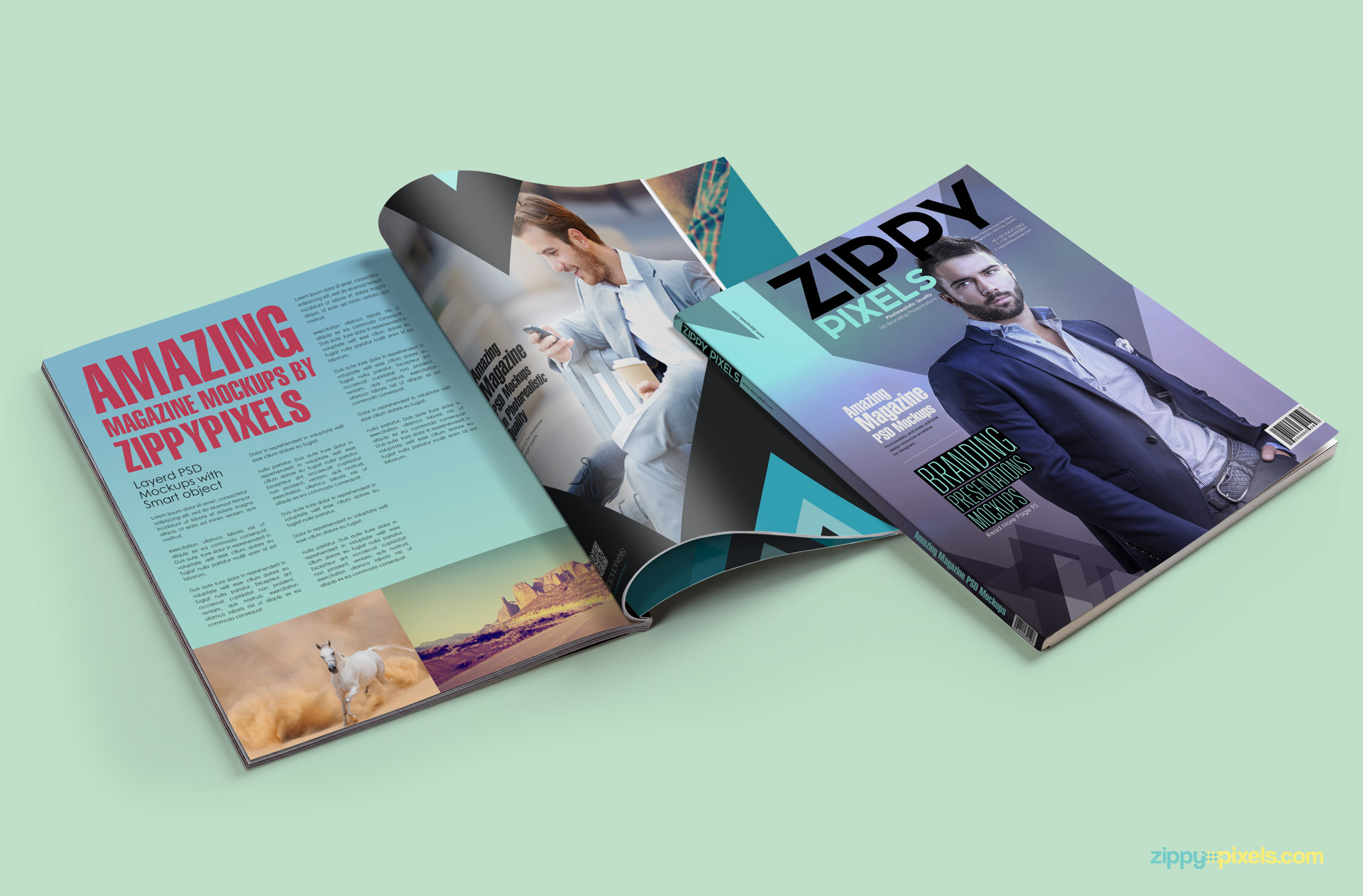 Download Magazine Ad Mockup Free Psd Download Zippypixels