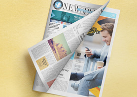 Amazing newspaper advertising PSD mockups with customizable background volume 5