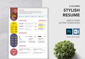 Free Elegant Resume & Cover Letter PSD Template | Premium MS Word Format