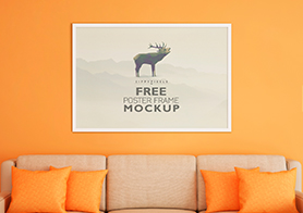 Free Beautiful Poster Frame Mockup