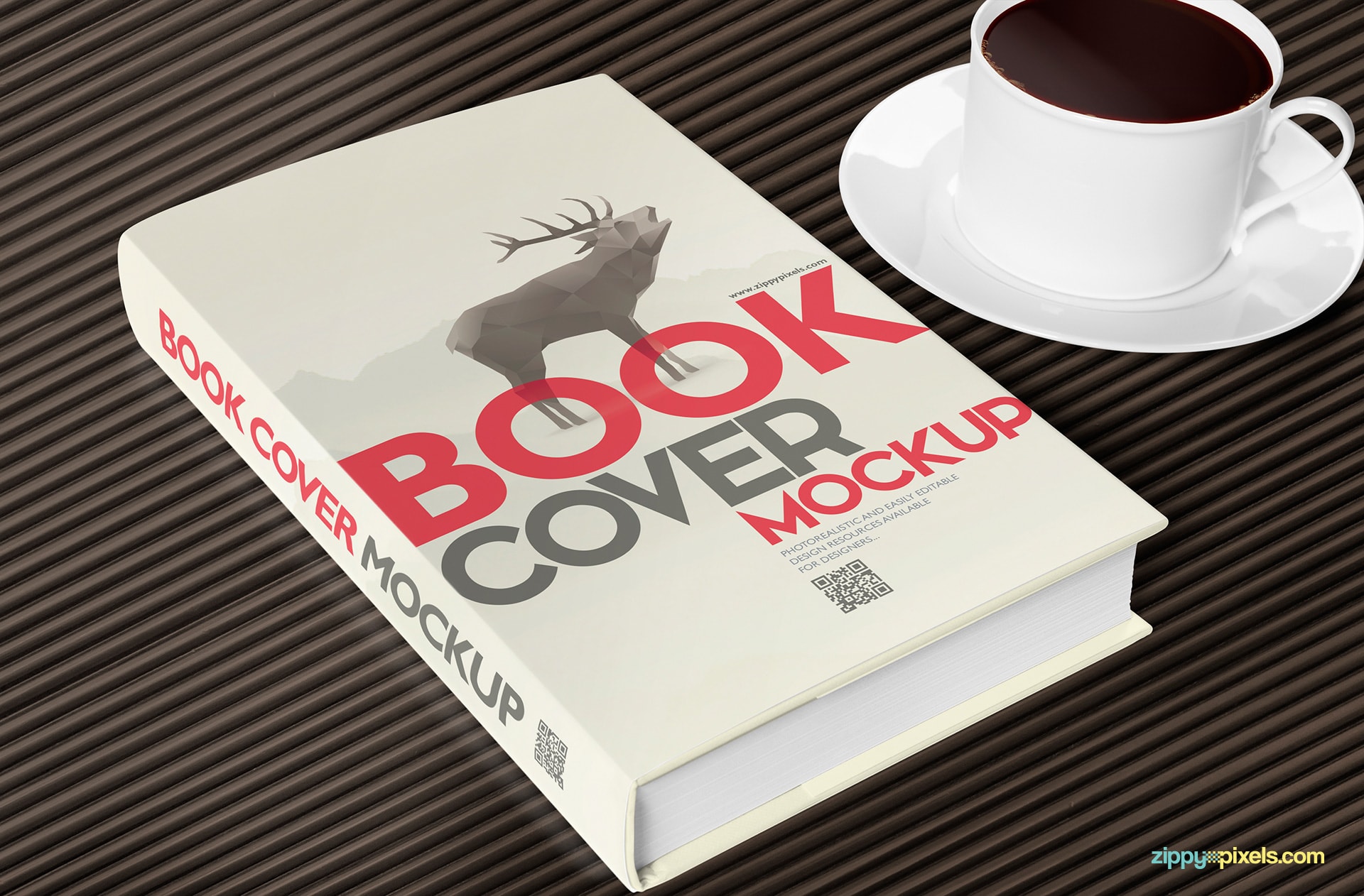 Free Book Mockup for Hardcover Designs | ZippyPixels