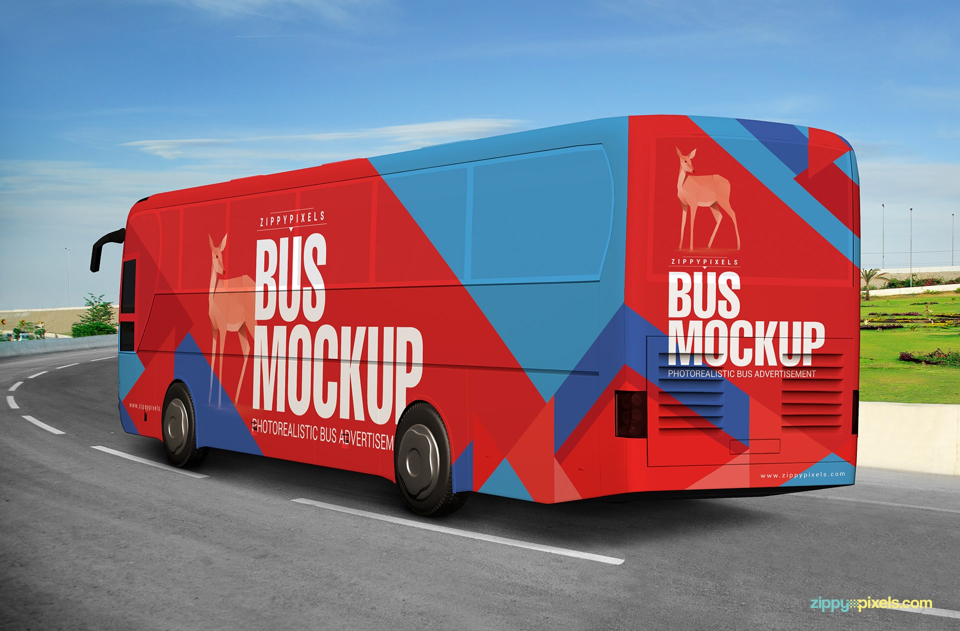 A bus mockup to present your designs on the go!