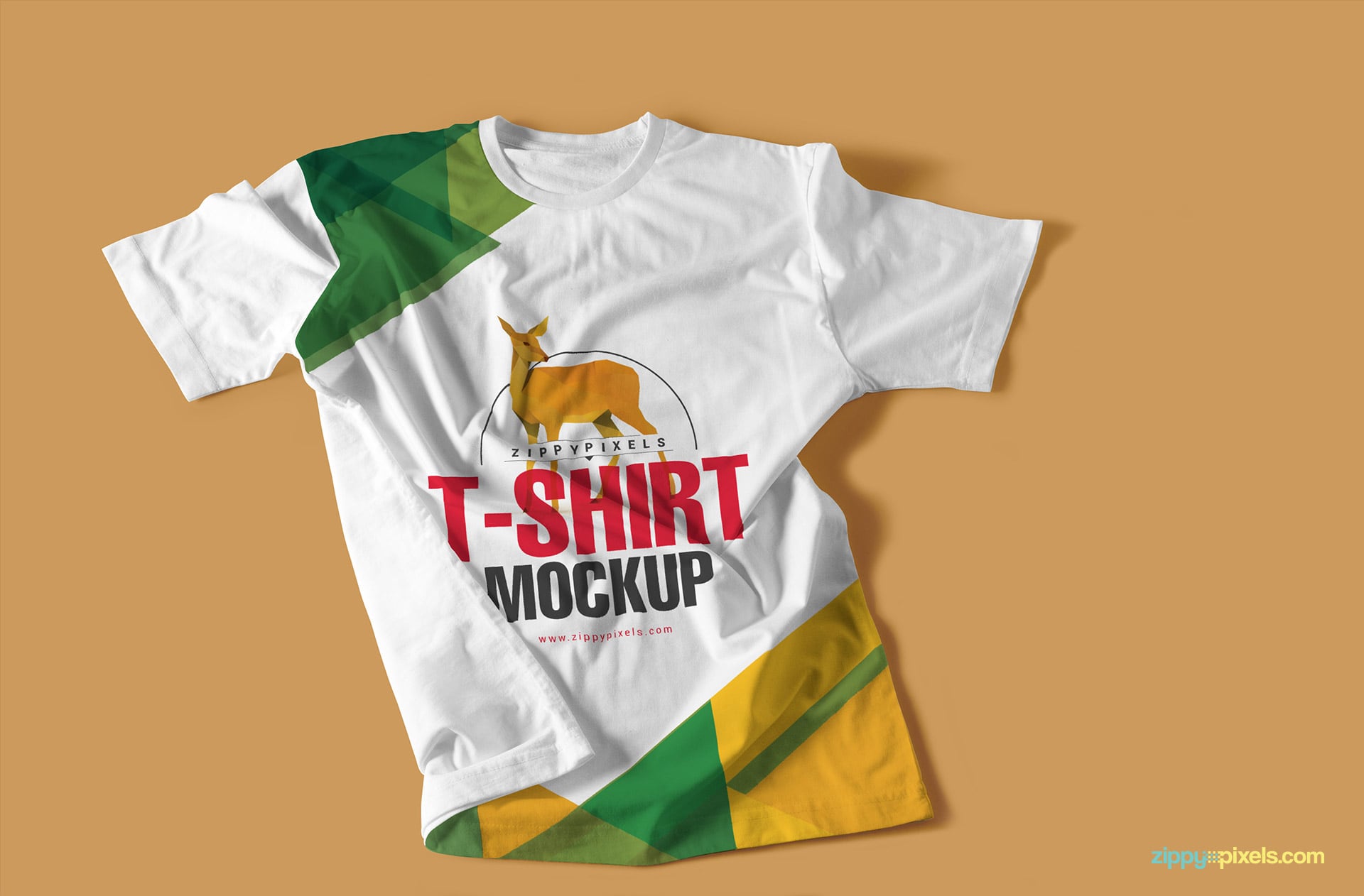 T-shirt psd mockup with cahngeable background