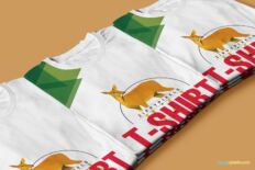 Stacked T-Shirts Mockup Apparel Branding Display