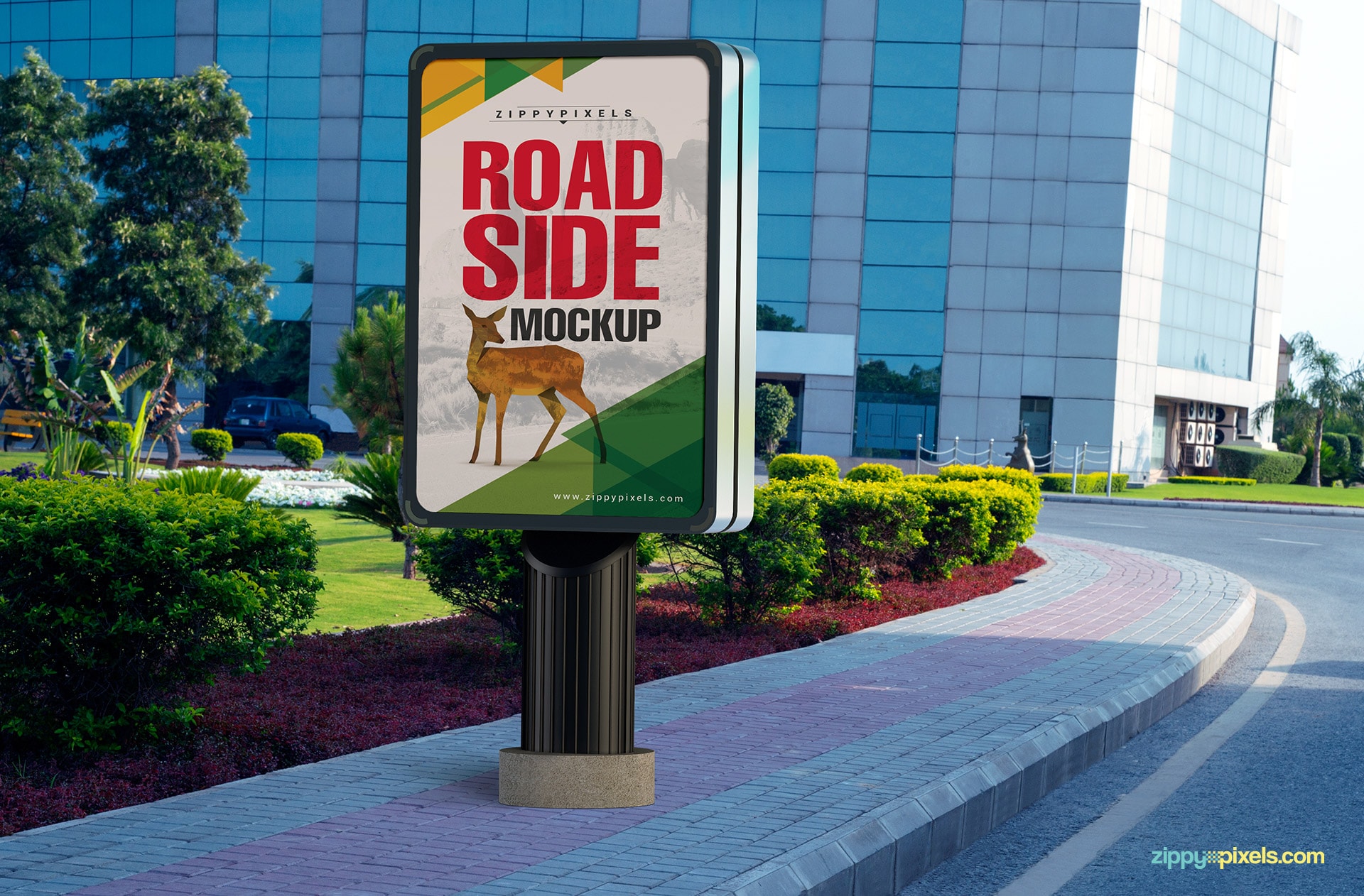 Download Spectacular Bus Stop Mockups and Roadside Poster Mockups | ZippyPixels