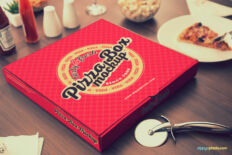 Pizza Packaging Box Mockup – High-Quality PSD Template