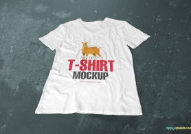 Trendy Free V-neck T-Shirt Mockup | ZippyPixels