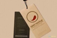 Luxury Hang Tag Mockup – Dual-Sided Label Design