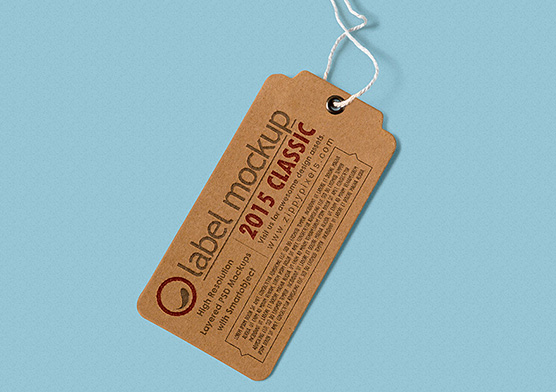 Label and tag mockups with editable effects.