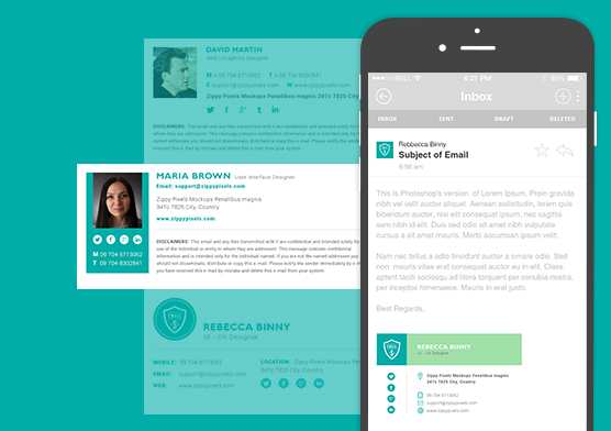 10 Free Email Signature Templates In One PSD | ZippyPixels