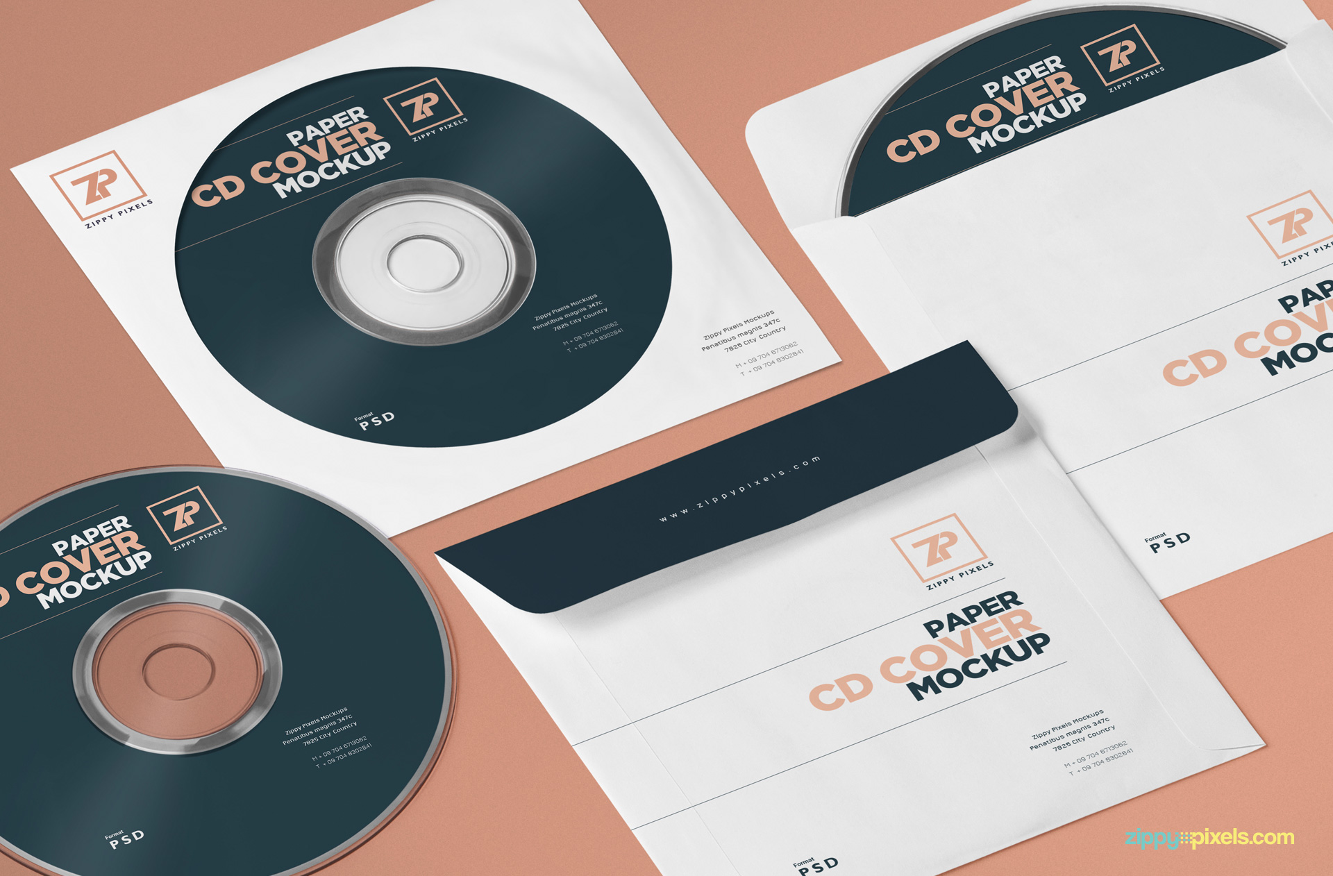 generator shirt t mockup Mockup ZippyPixels Cover  PSD CD Mockup   Free Paper  CD