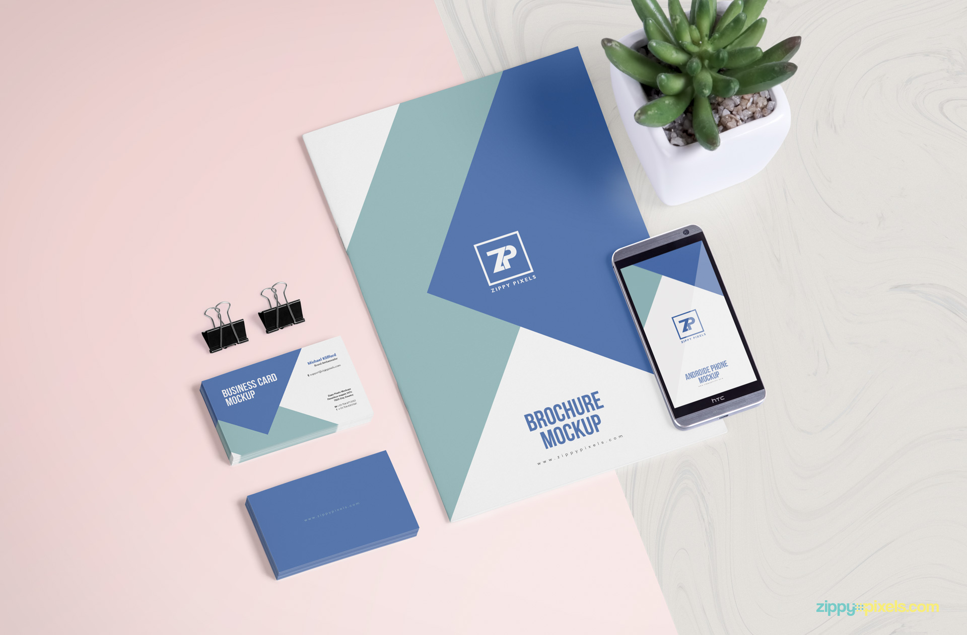 Free Stationery Mockup Scene Generator | ZippyPixels