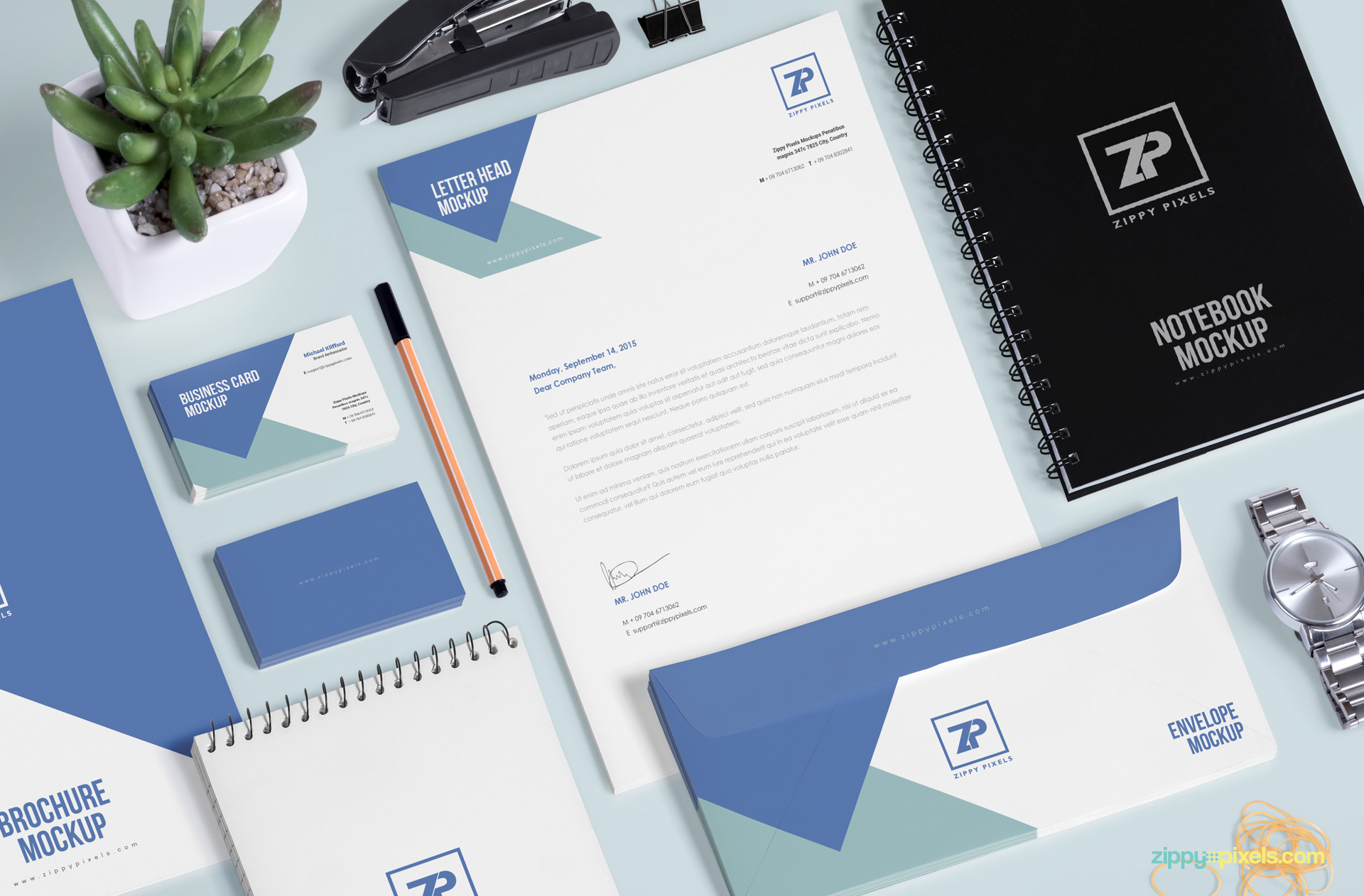 Free Stationery Mockup Scene Generator Zippypixels