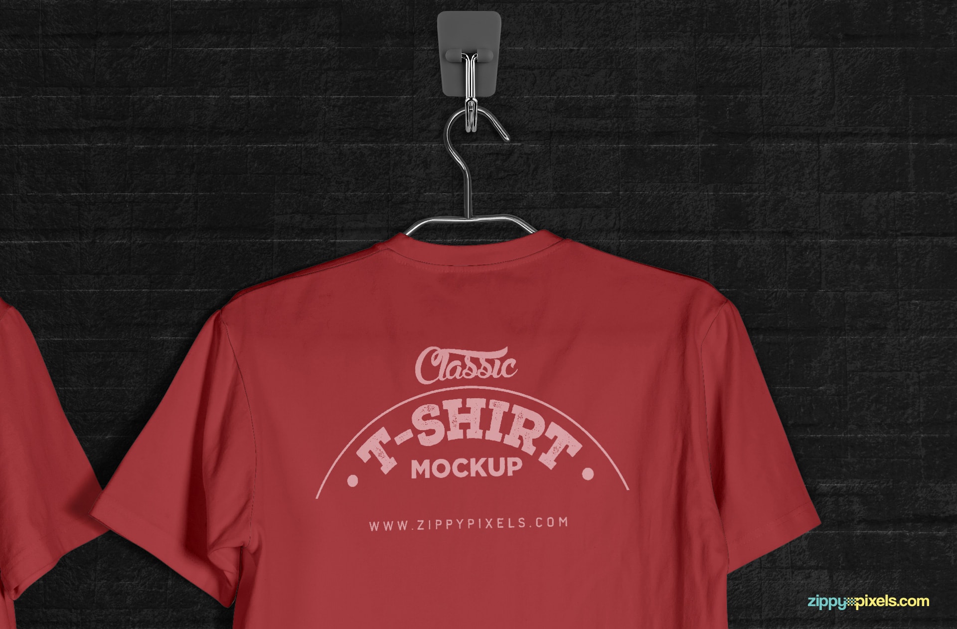 Free round neck t-shirt mockup with customizable logo design