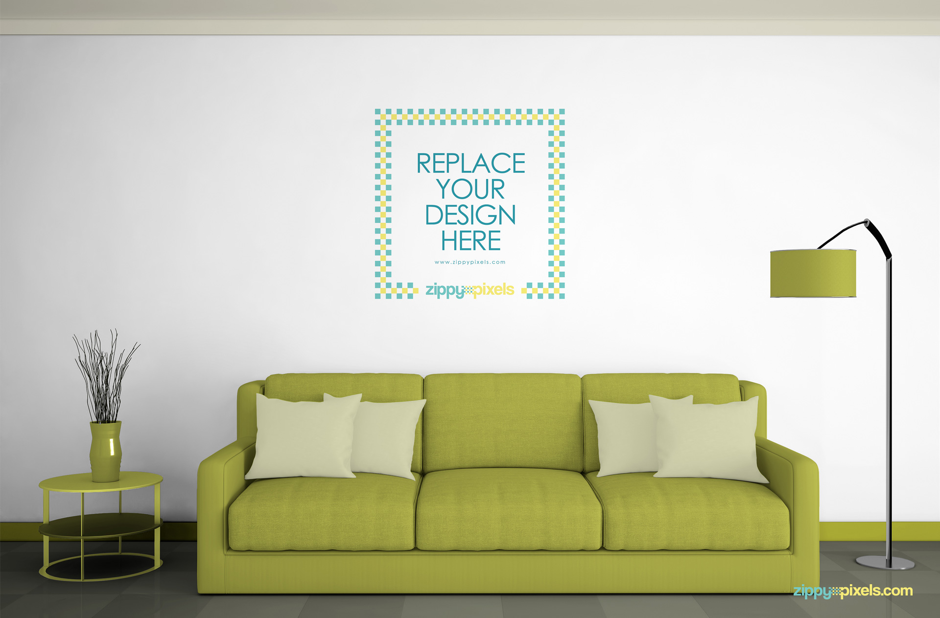 Wall Mockup Free PSD Download ZippyPixels