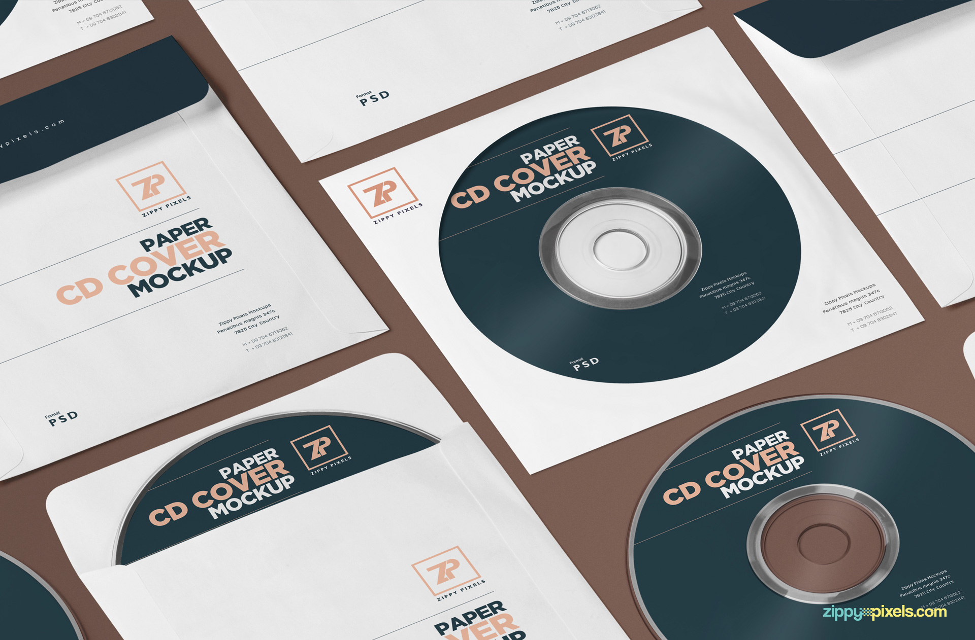 Free Isometric Paper CD Cover Mockup & CD Mockup Generator