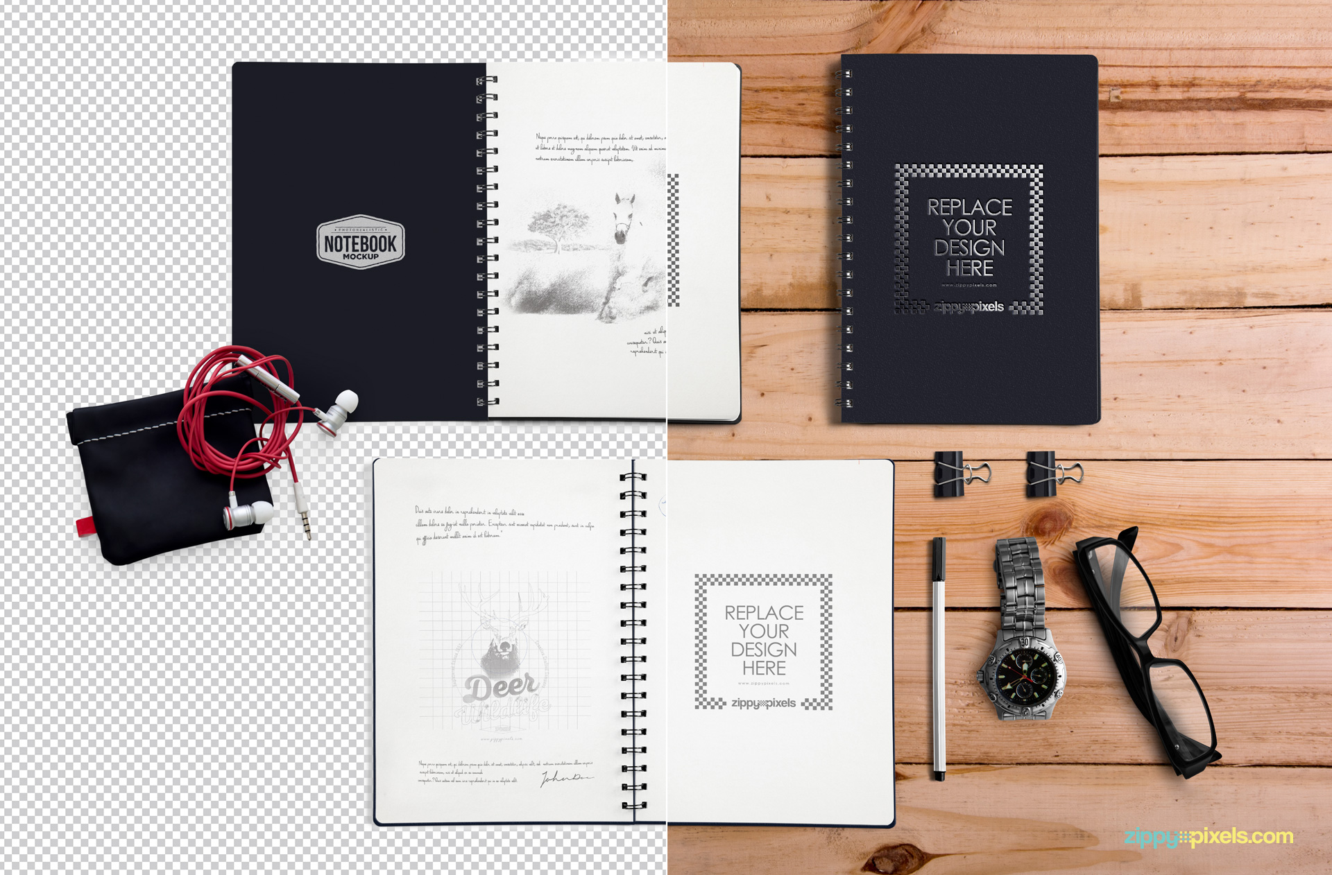 Download Notebook Mockup | Free PSD Download | ZippyPixels