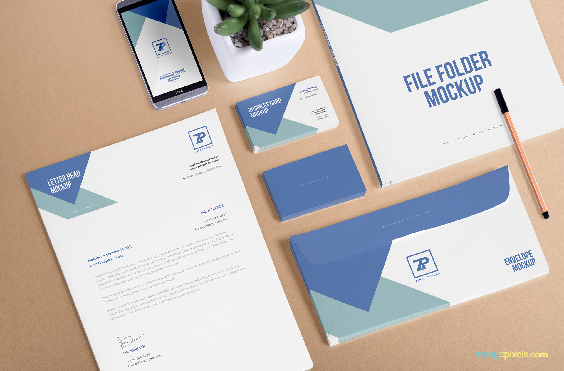 Download Free Stationery Mockup Scene Generator Zippypixels PSD Mockup Templates