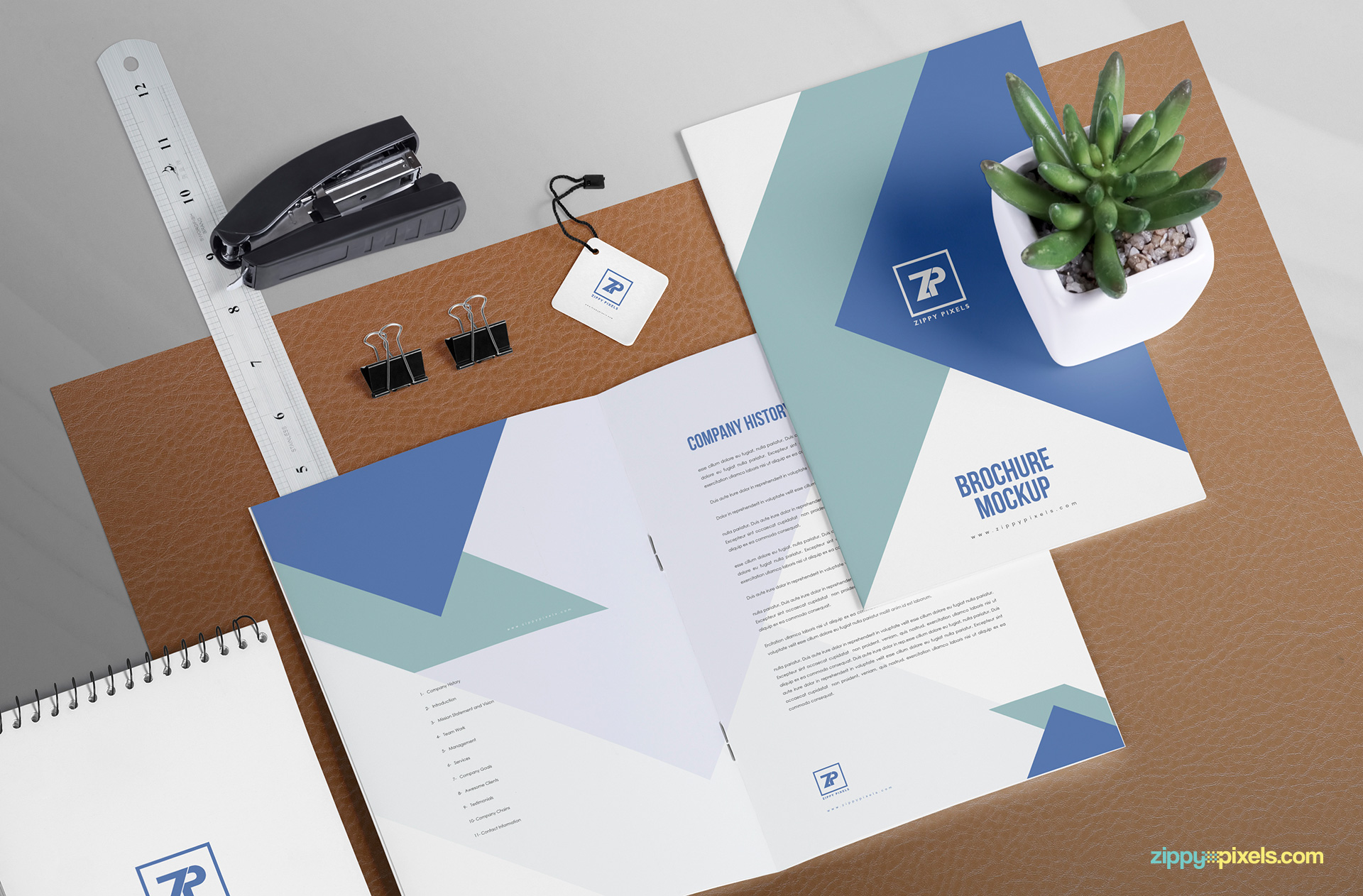 Download Free Stationery Mockup Scene Generator | ZippyPixels