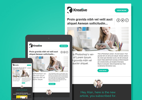 Kreative – Free Email Newsletter Template (MailChimp & Campaign Monitor Compatible)