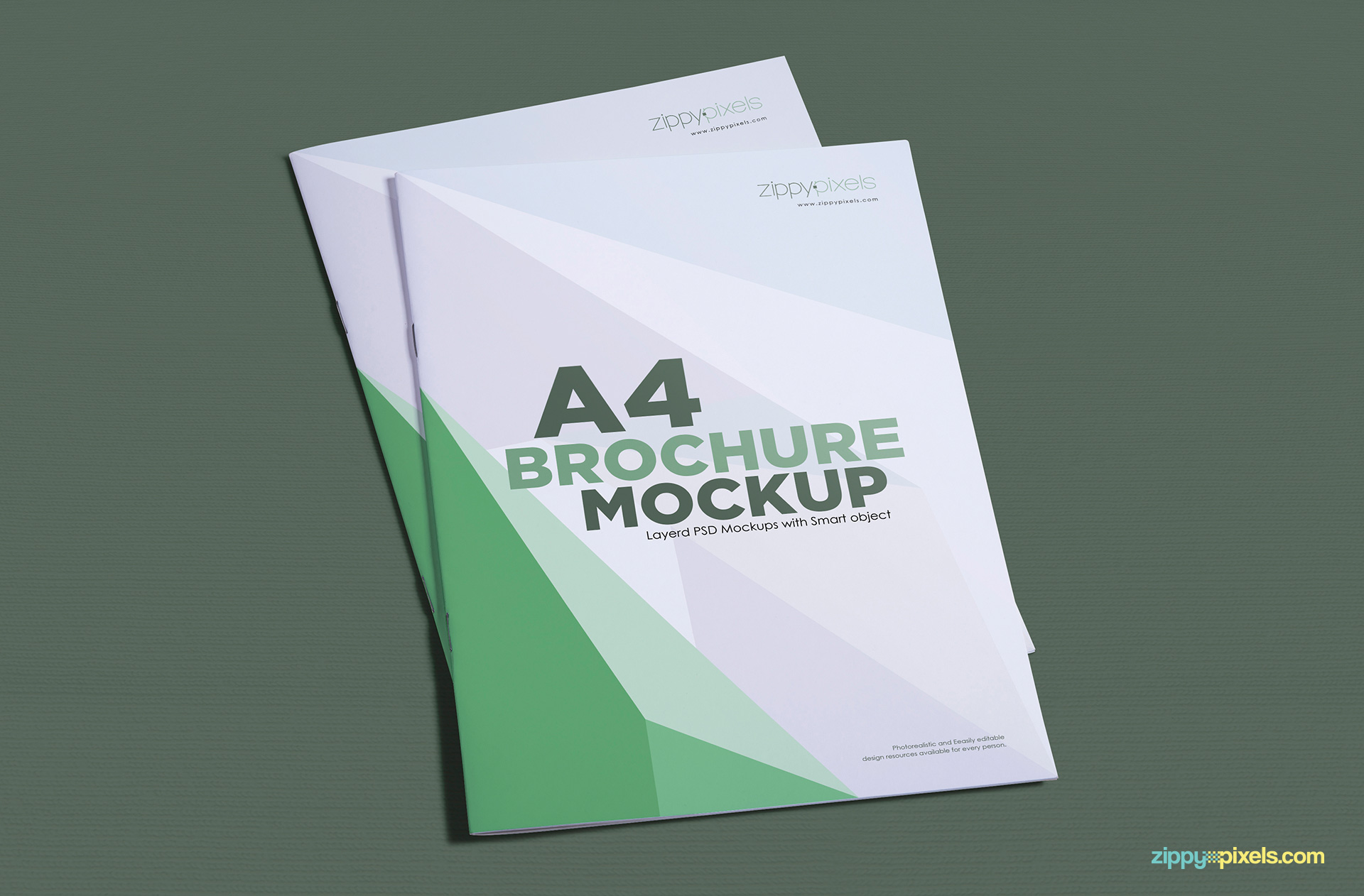 Download A4 Brochure Mockup | Free PSD Download | ZippyPixels PSD Mockup Templates