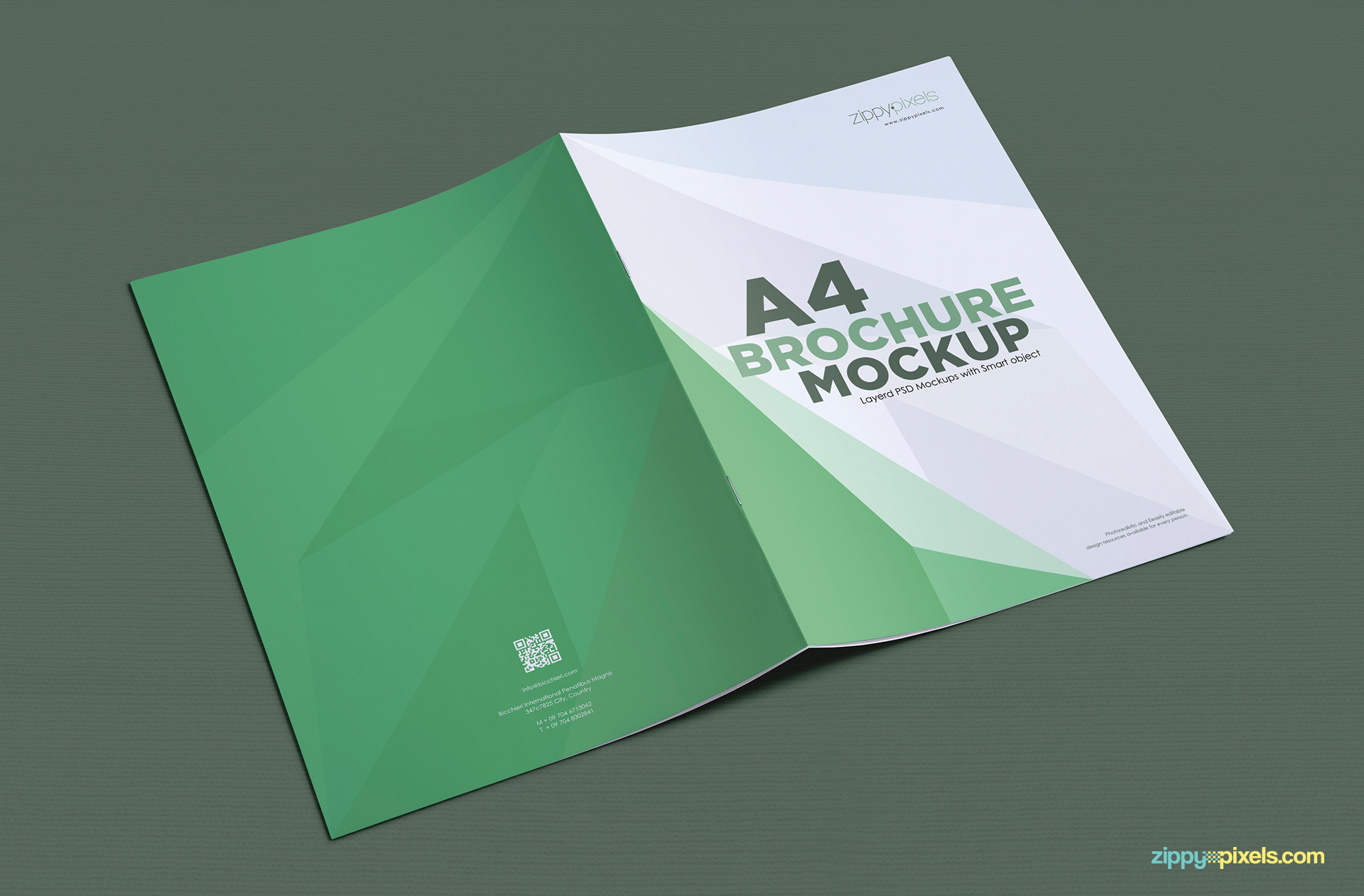 Download A4 Brochure Mockup | Free PSD Download | ZippyPixels PSD Mockup Templates