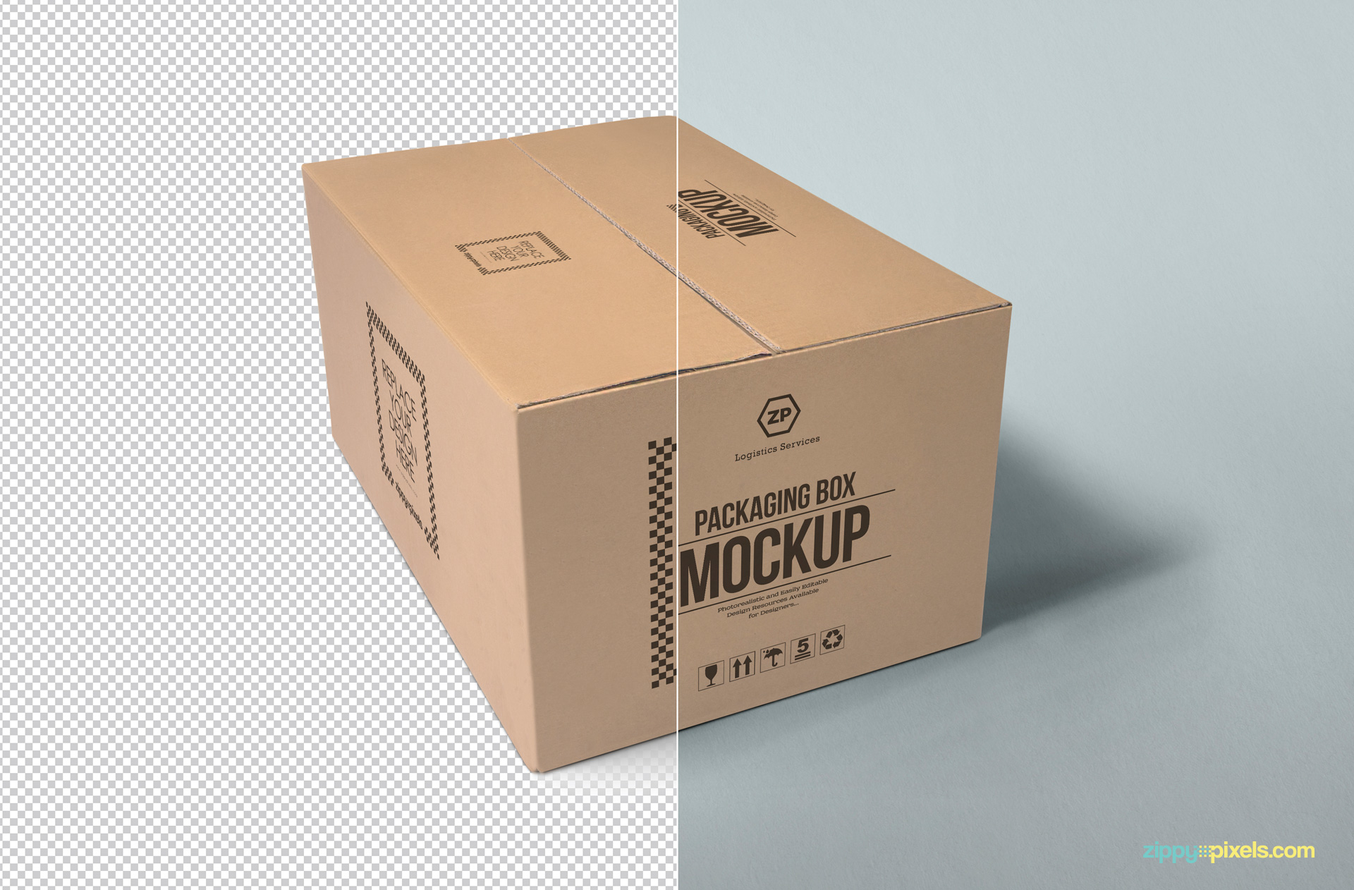 Packaging Box Mockup | Free PSD Download | ZippyPixels