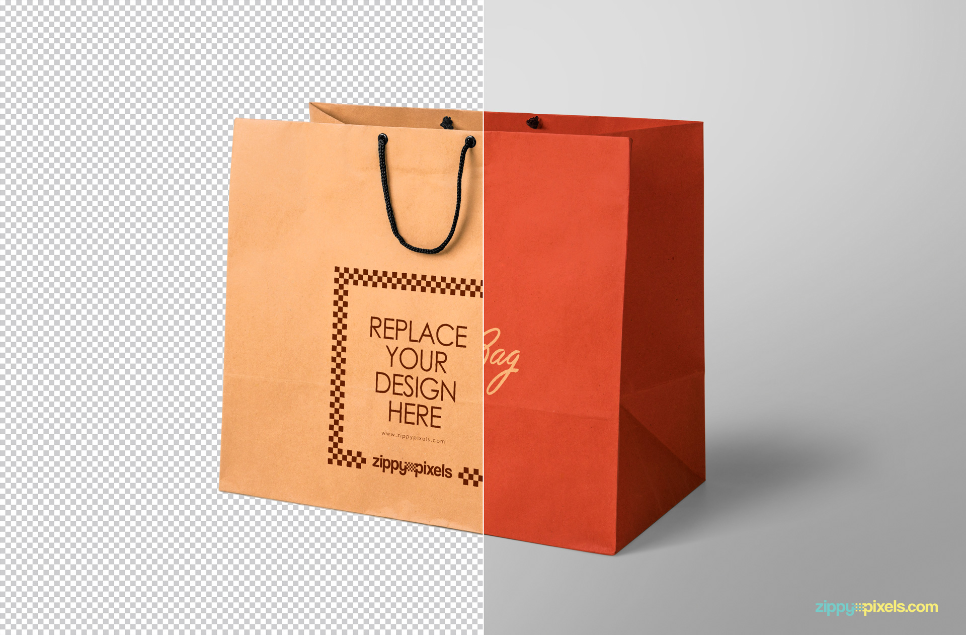 Download Free Shopping Bag Mockup | ZippyPixels