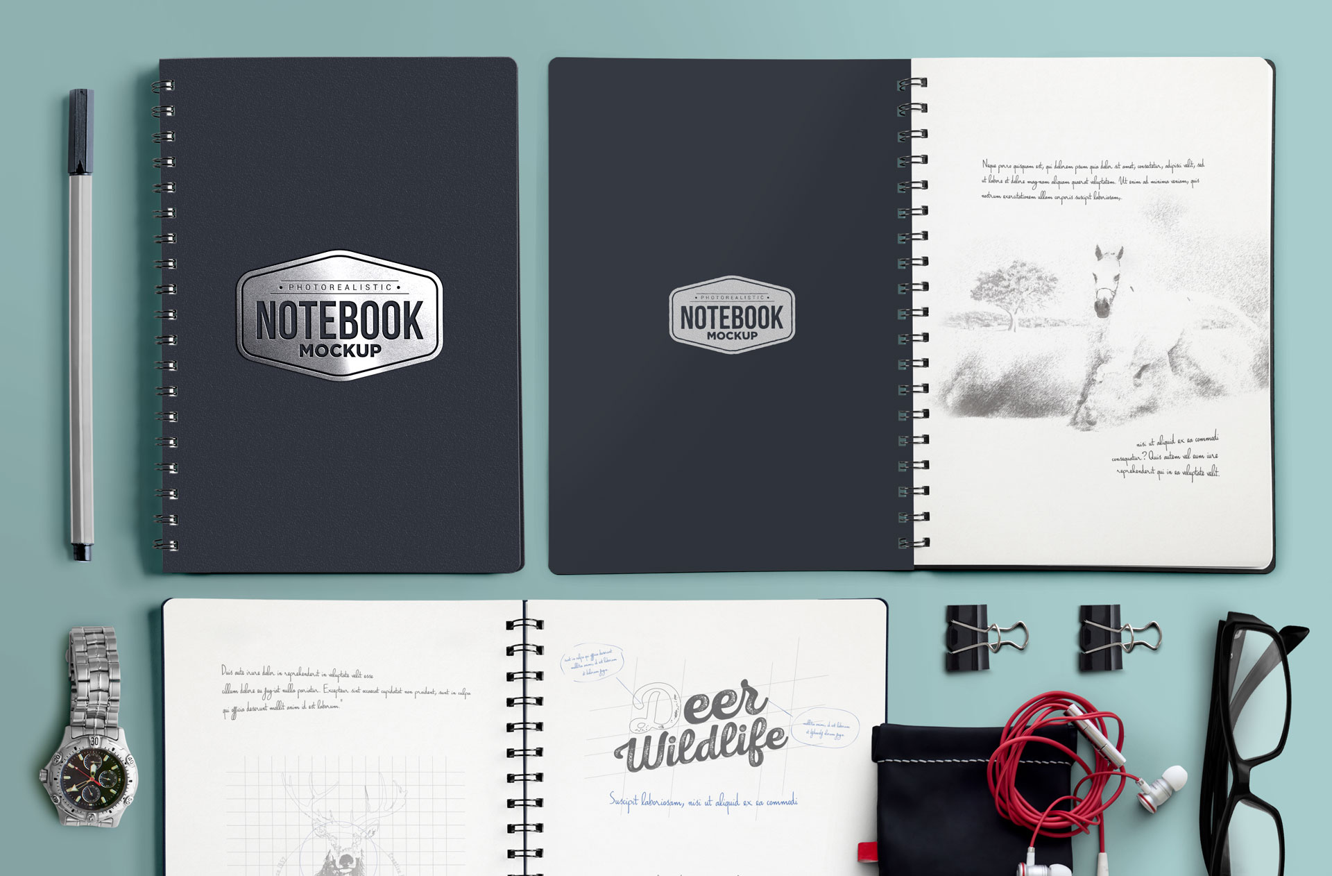 Download Notebook Mockup | Free PSD Download | ZippyPixels