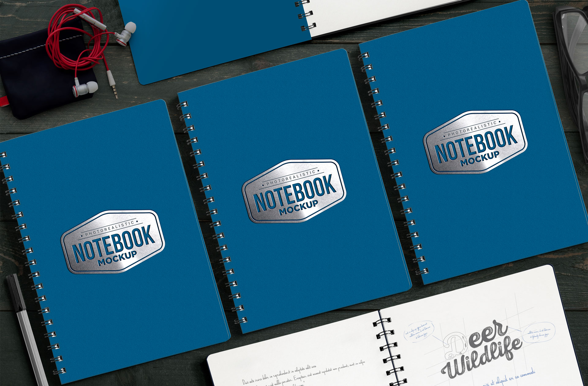 Download Notebook Mockup | Free PSD Download | ZippyPixels