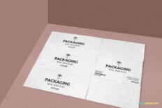 Minimal White Cardboard Packaging Mockup