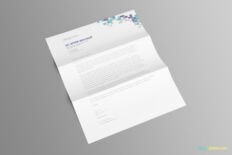 Tri-Fold Paper Mockup with Realistic Folds